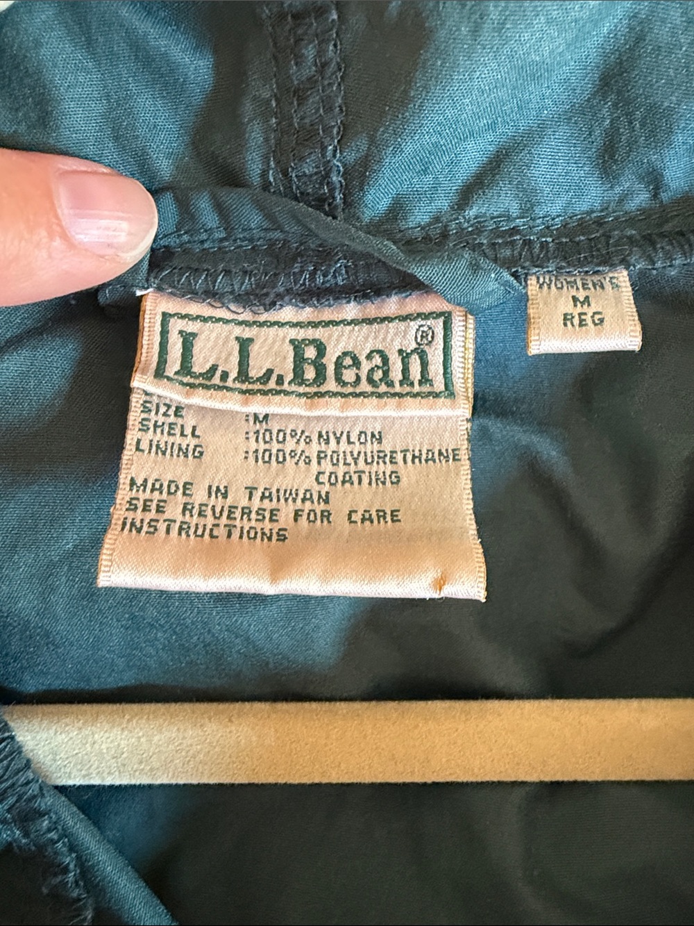 Vintage L.L. Bean Teal Green Utility Anorak Jacket - Picture 3 of 3